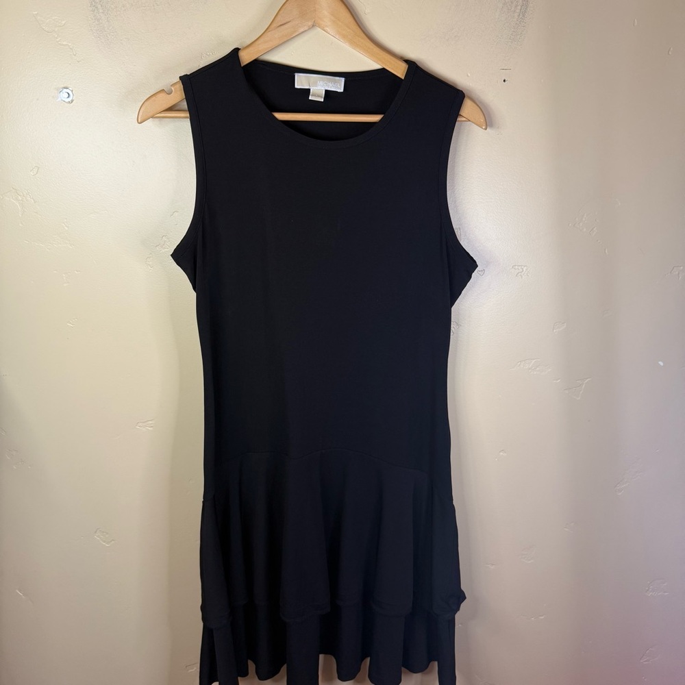 Michael Michael KORS Size Large Black Sleeveless Mini Formal Dress Classic